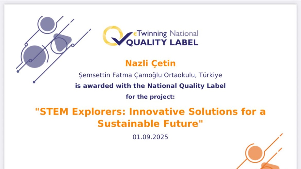 E-TWINNING PROJESİ KALİTE ETİKETİ 